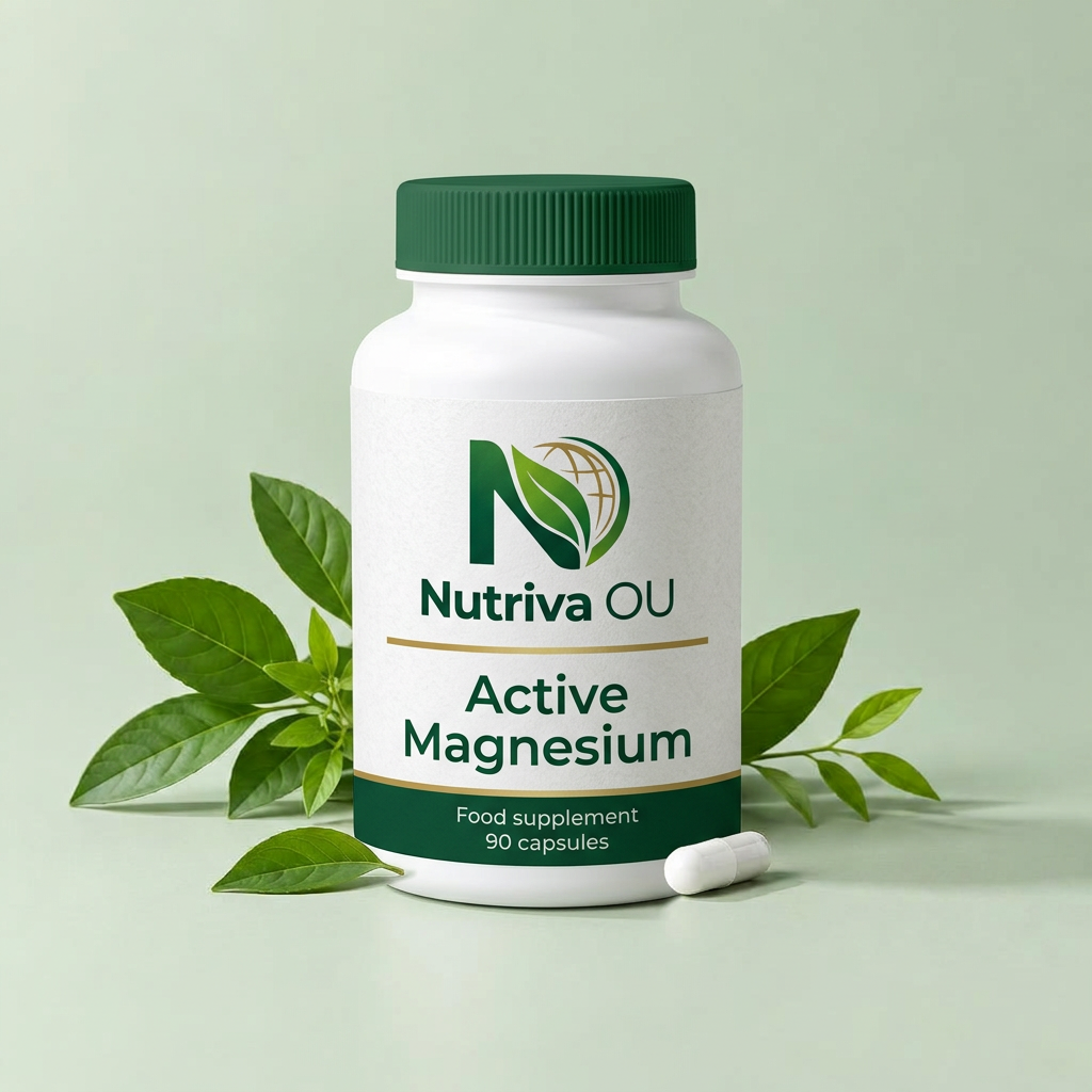 Active Magnesium in Nutriva branded supplement packaging