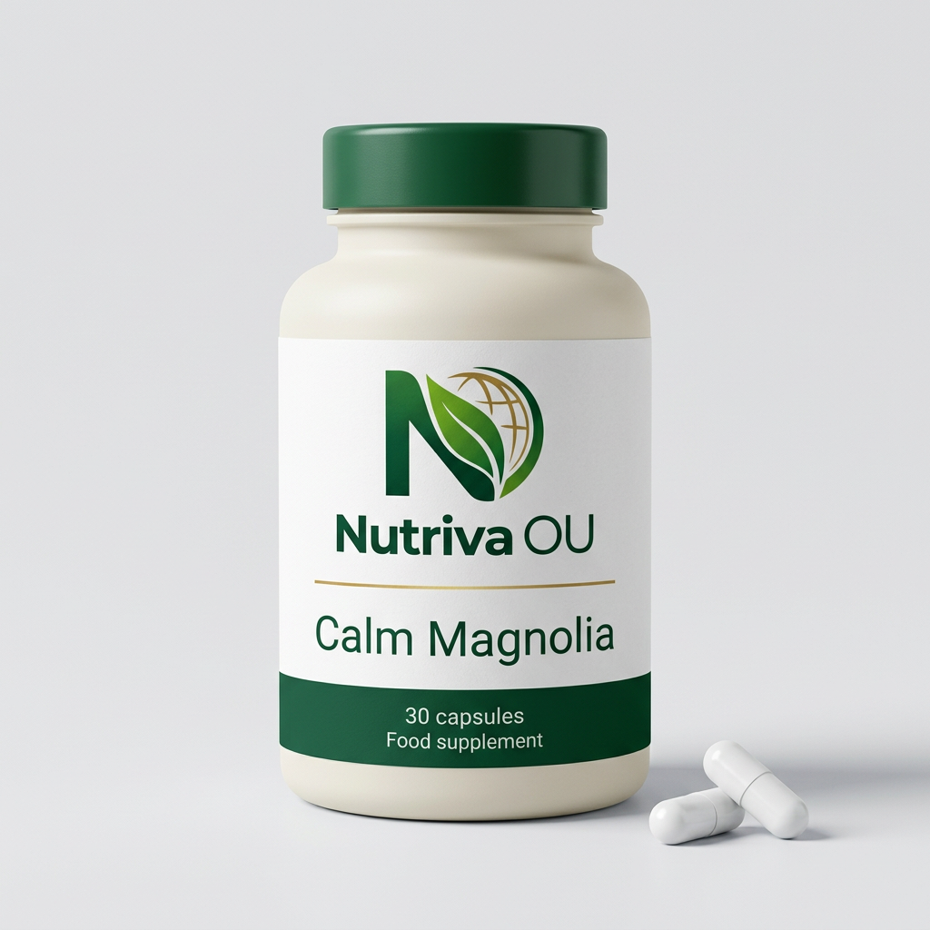 Calm Magnolia in Nutriva branded supplement packaging